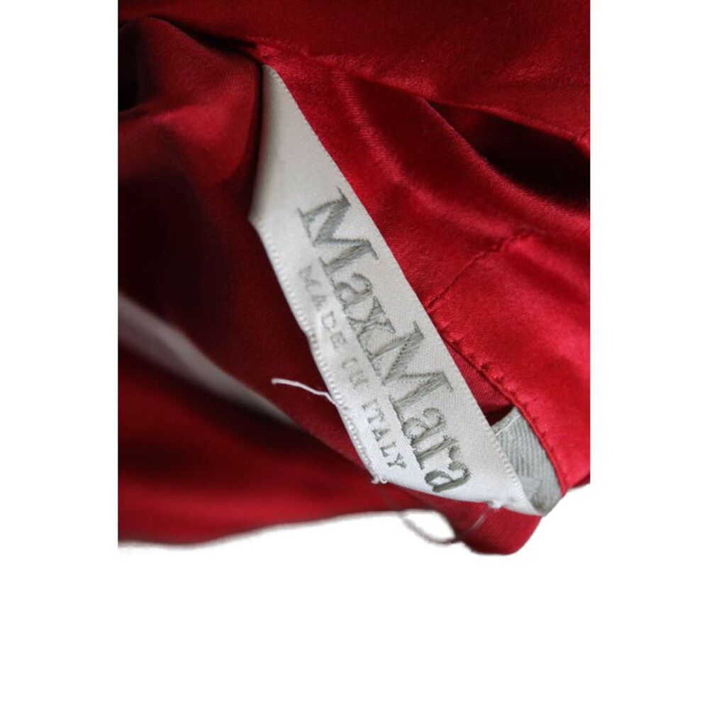 Max Mara Womens Red High Neck Long Sleeve Blouse Pullover Size S - Picture 4 of 4